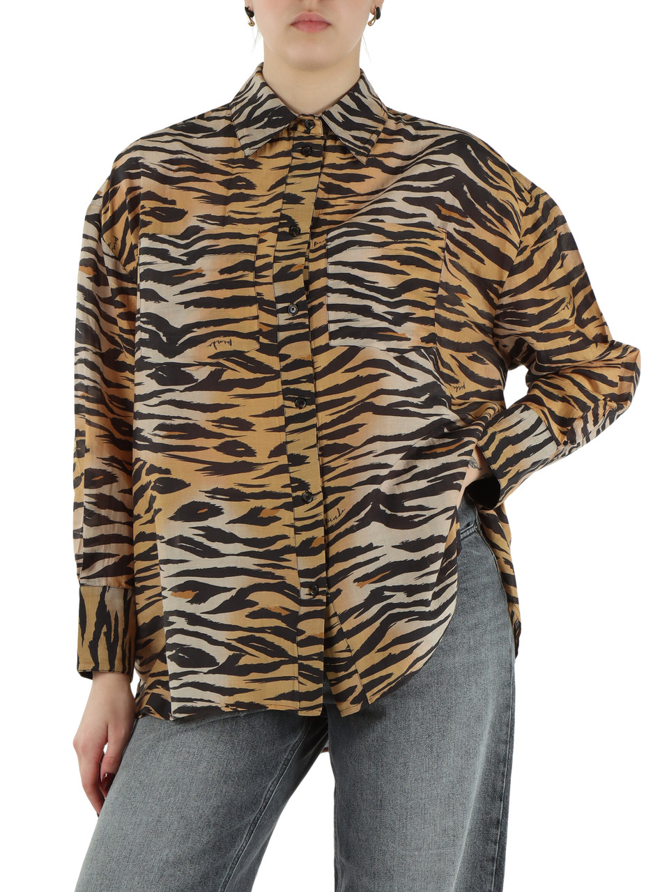 ANIMALIER | Camicia in mussola di cotone e seta CHEYANNE