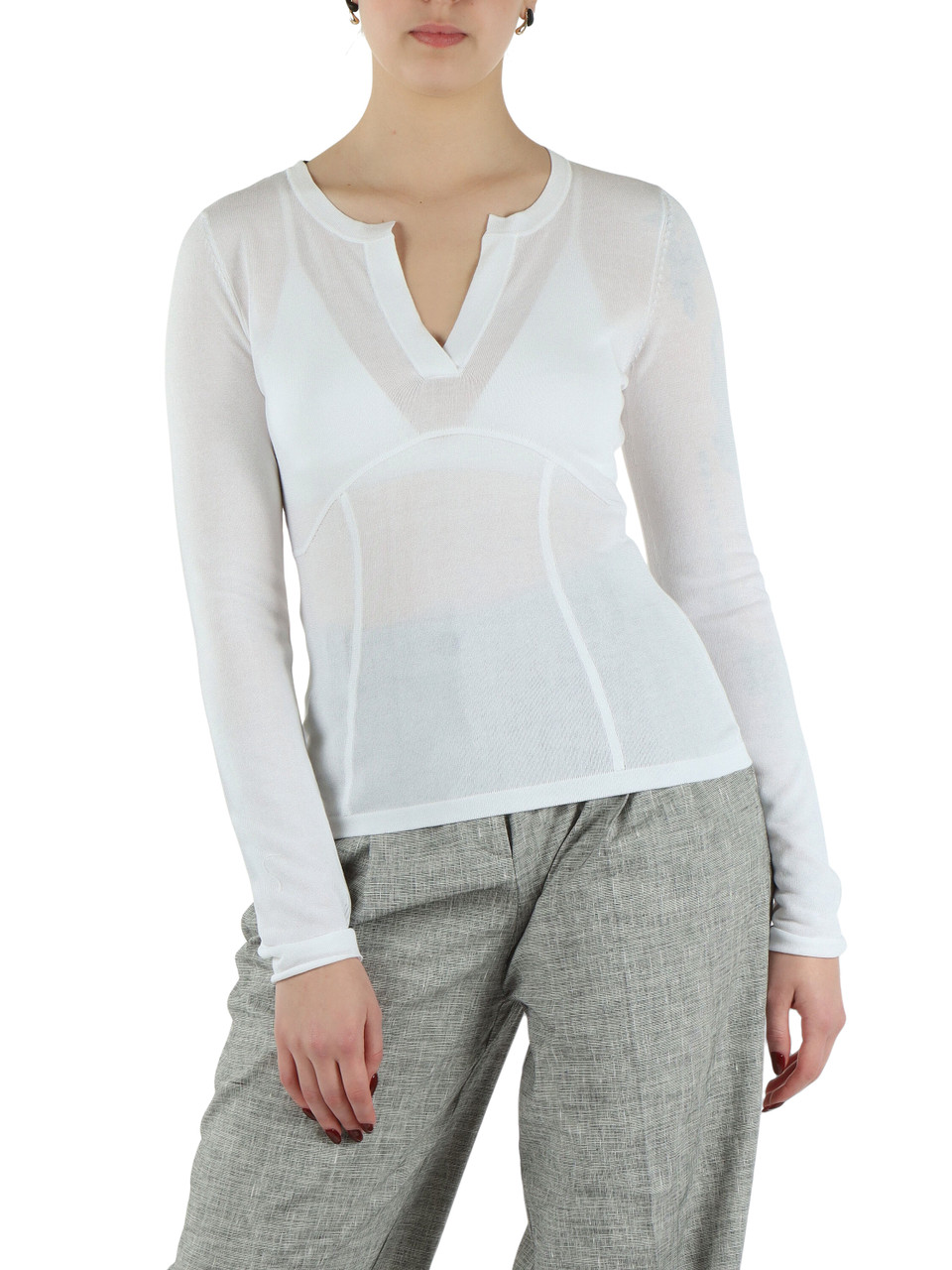 BIANCO | Maglia in viscosa e cotone ASTEROIDE