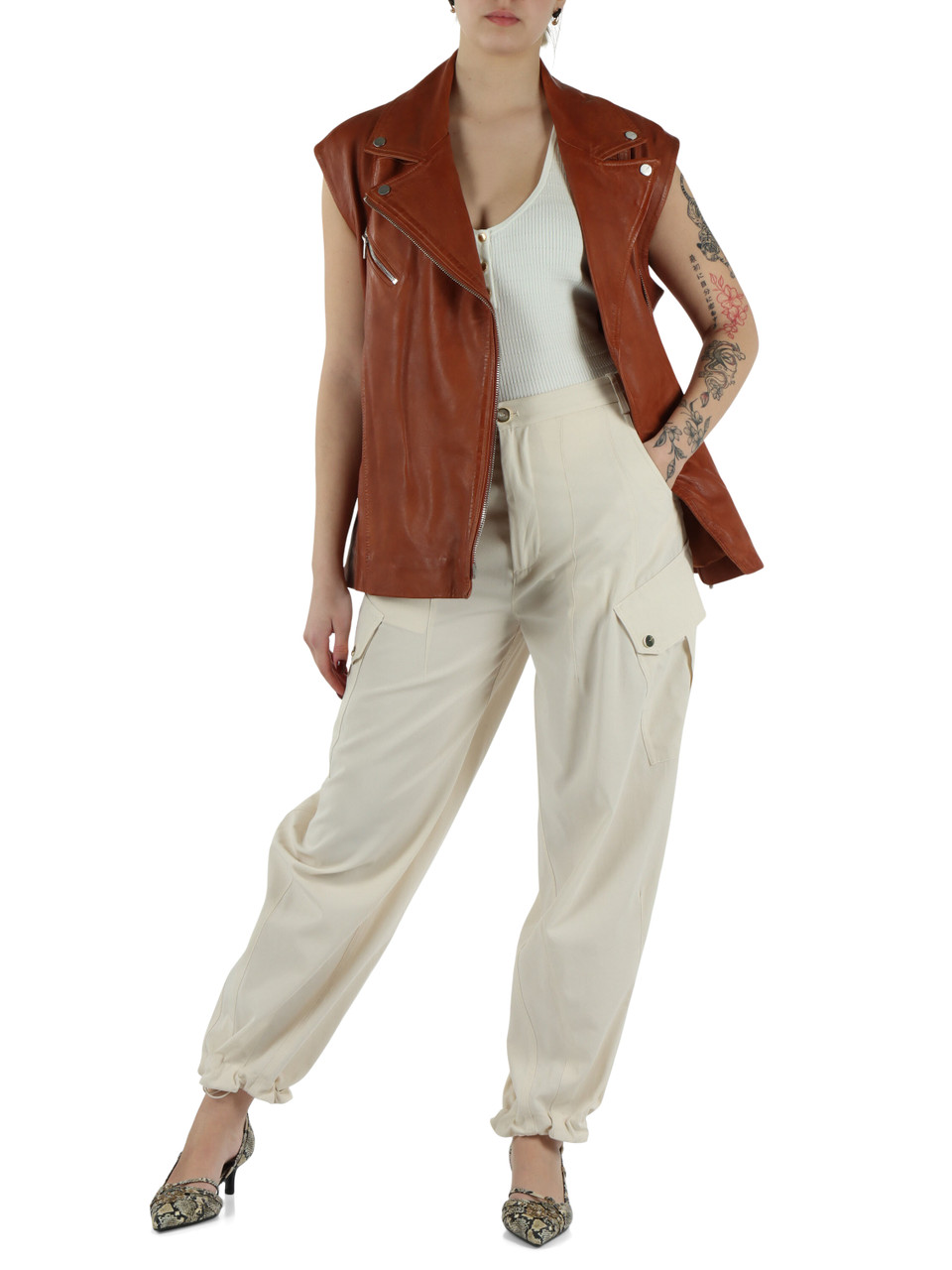 Leder | Biker-Weste GIPSY aus Leder