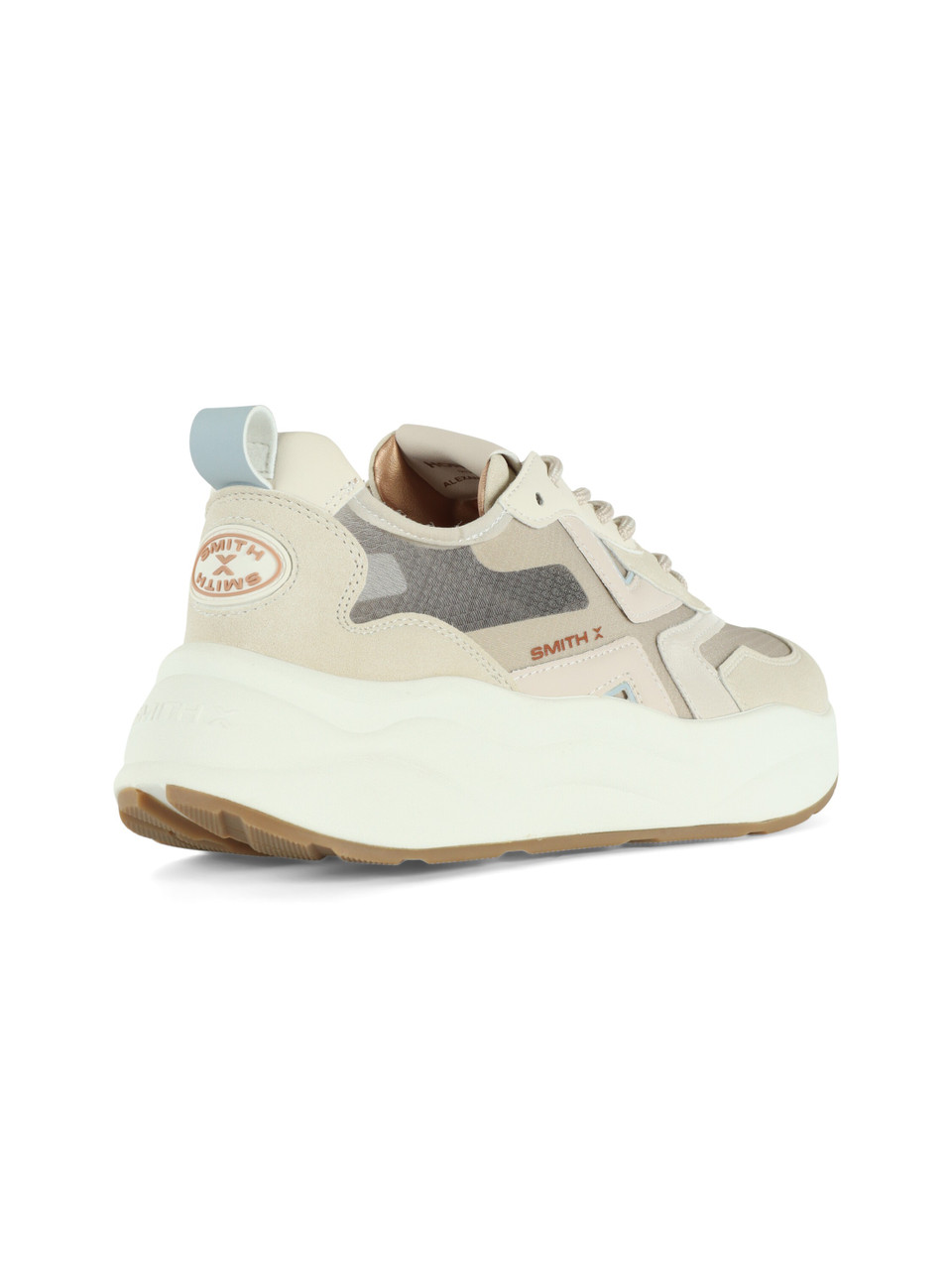 BEIGE | SMITH X: Sneakers HORIZON con inserti in pelle