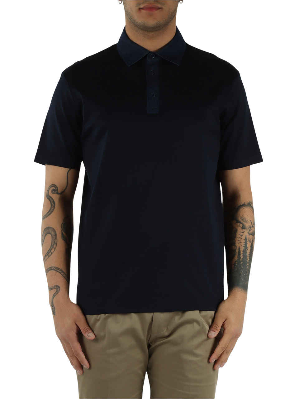 BLU SCURO | Polo in cotone Aqua Touch