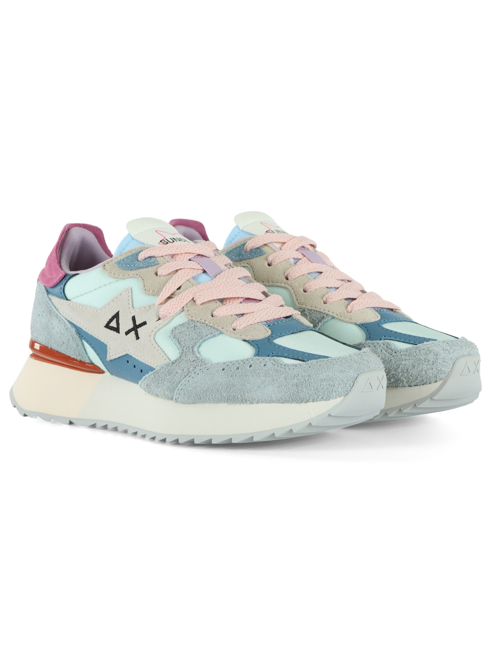 AZZURRO | Sneakers in pelle e tessuto STARGILRL MULTICOLOR OPTION