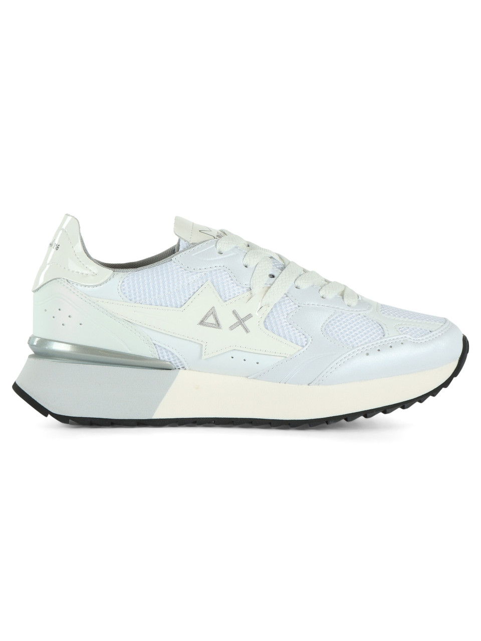 BIANCO | Sneakers in ecopelle e tessuto STARGILRL SILVER MESH