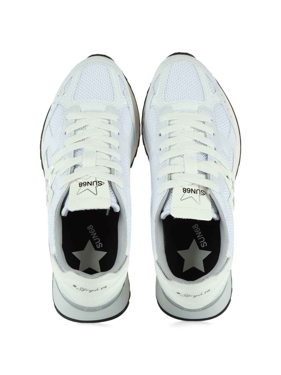 BIANCO | Sneakers in ecopelle e tessuto STARGILRL SILVER MESH