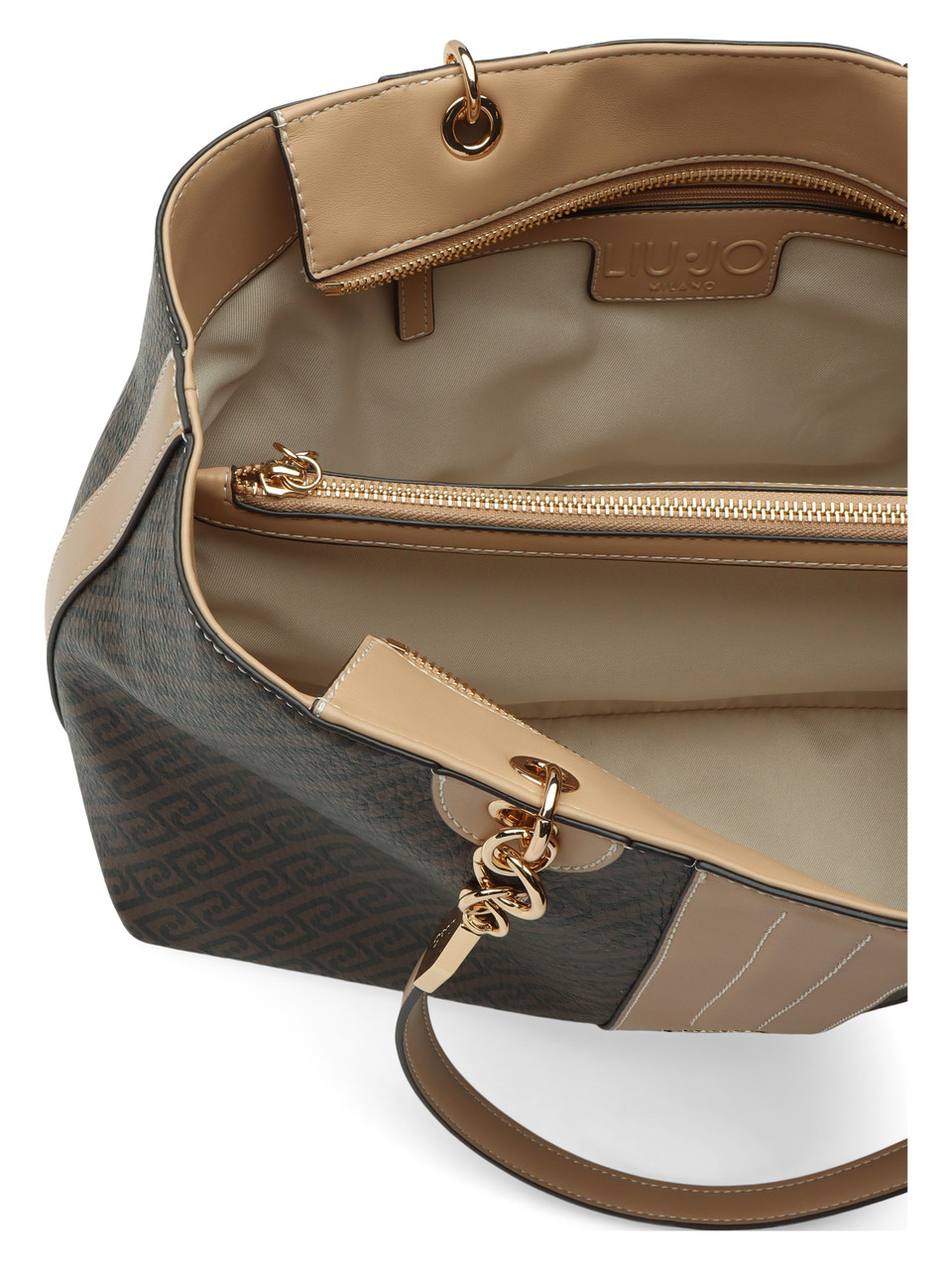 MARRONE | Borsa tote EMATITE Medium con stampa logo