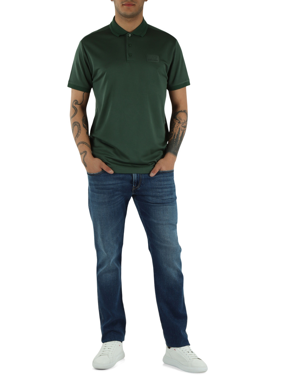 VERDE SCURO | Polo regular fit in misto modal