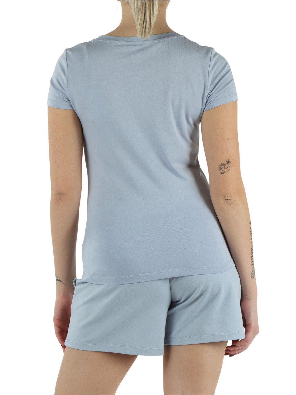 CELESTE | T-shirt in misto cotone e modal con micro borchie
