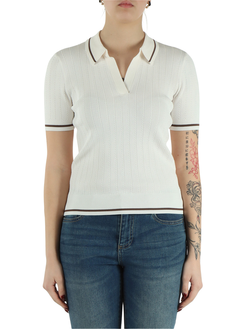 PANNA | Polo derby in maglia di misto viscosa