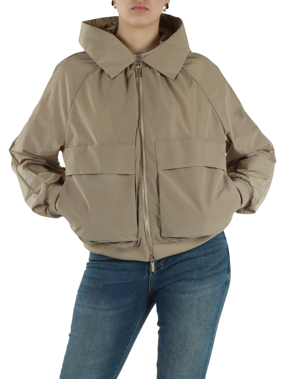 BEIGE | Windbreaker-Jacke aus Mischgewebe