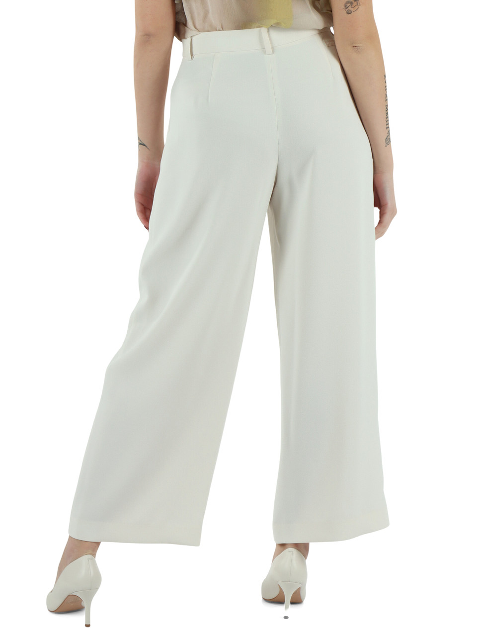 PANNA | Pantalone gamba larga in crepe