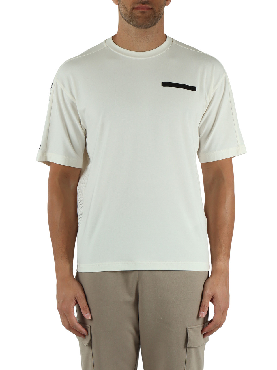 PANNA | T-shirt in misto cotone e modal con inserti a contrasto