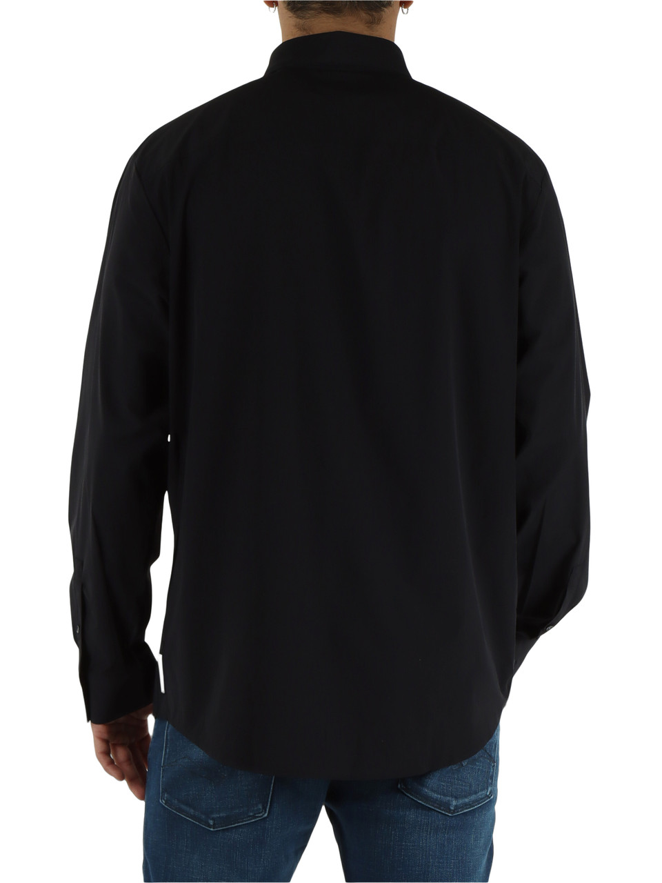Dunkelblau | Regular Fit Hemd aus Stretchstoff