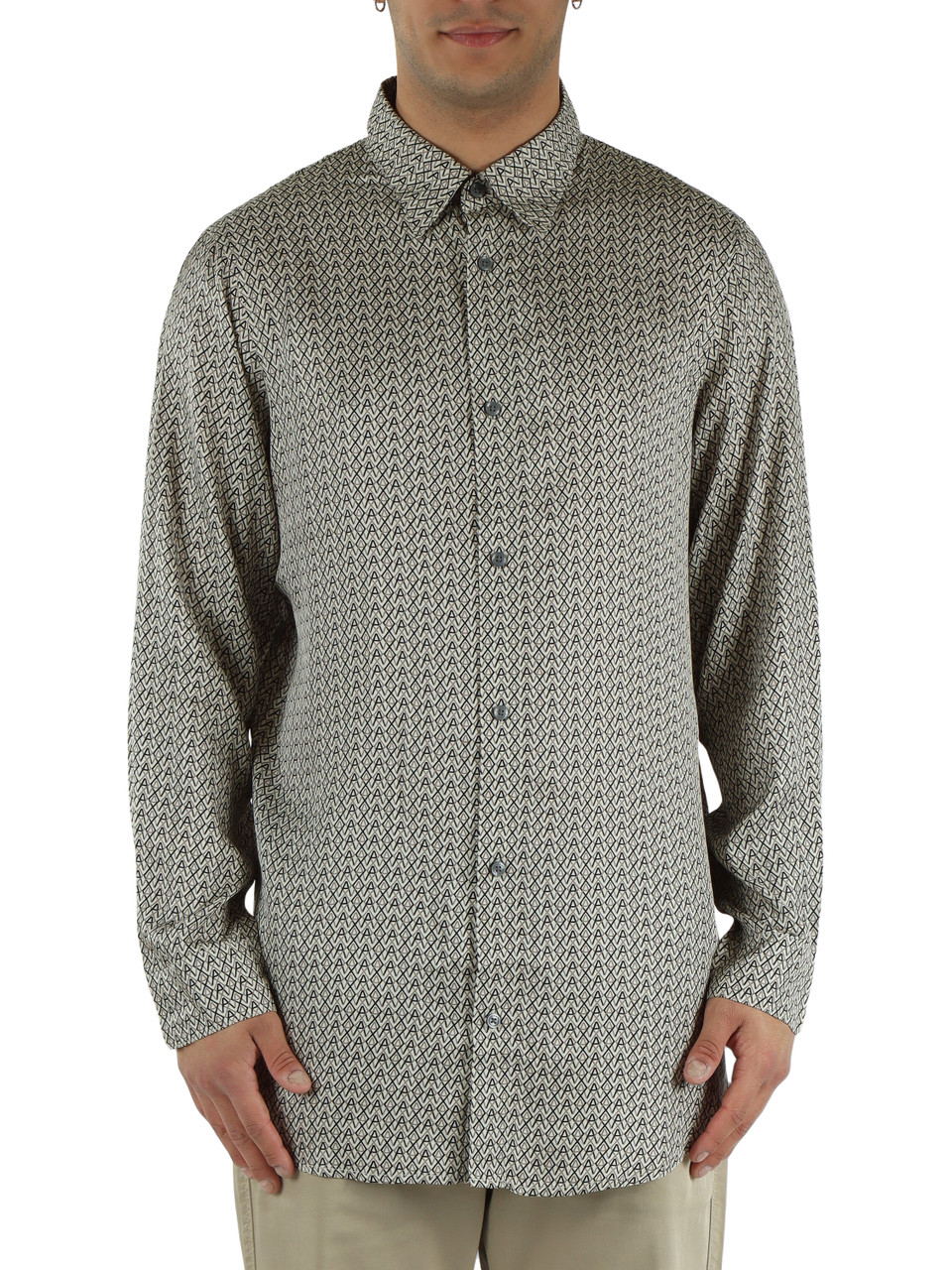 BEIGE | Regular Fit Hemd aus Viskose