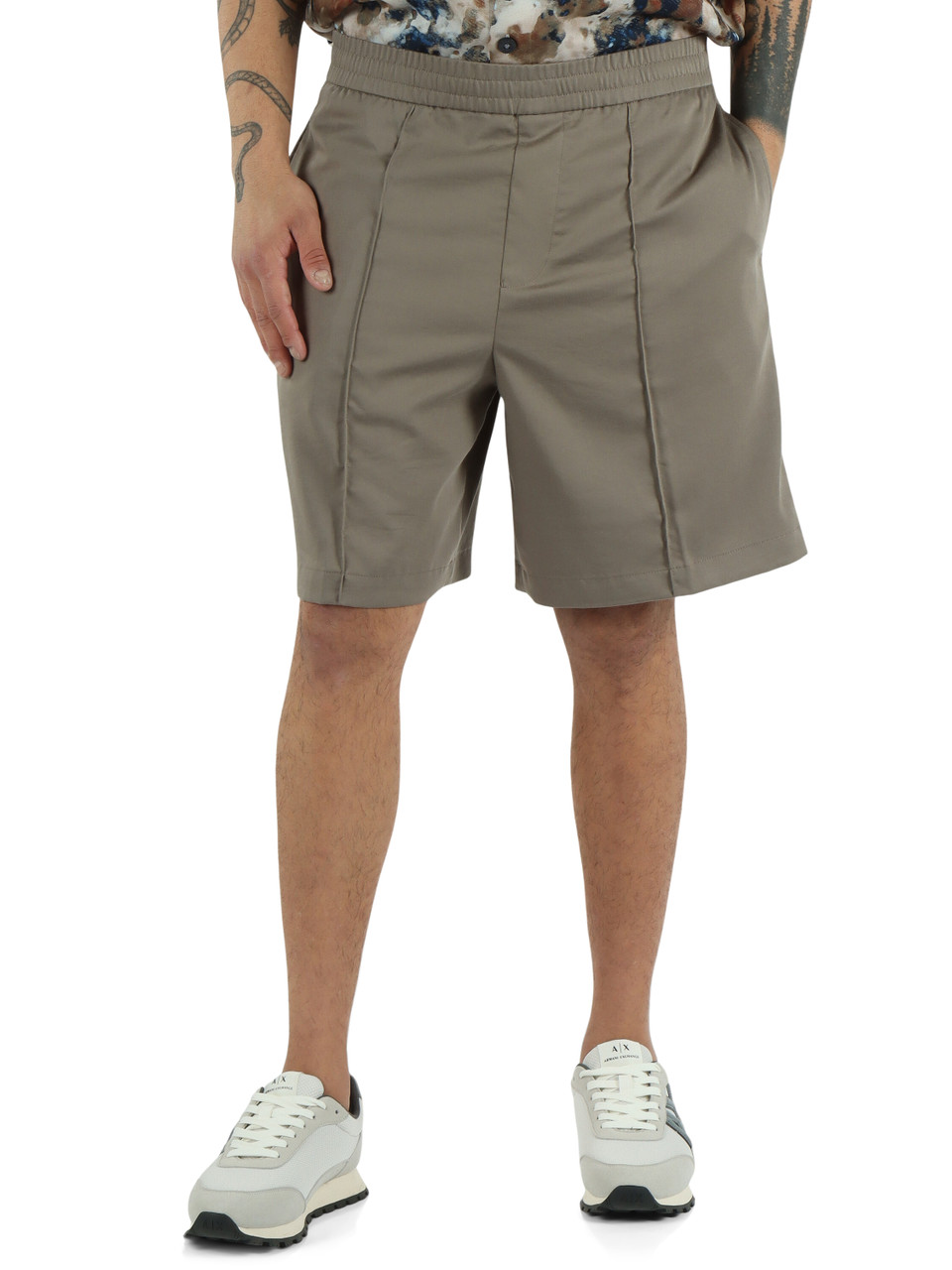 TORTORA | Pantalone in misto viscosa con placca logo
