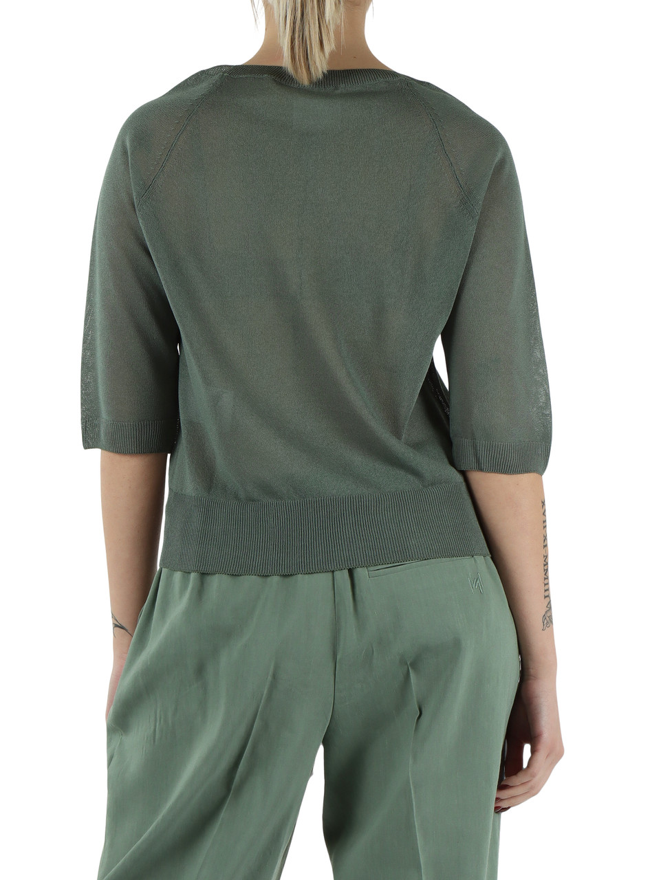 VERDE | MONOCHROME: Maglia in misto viscosa CONICO