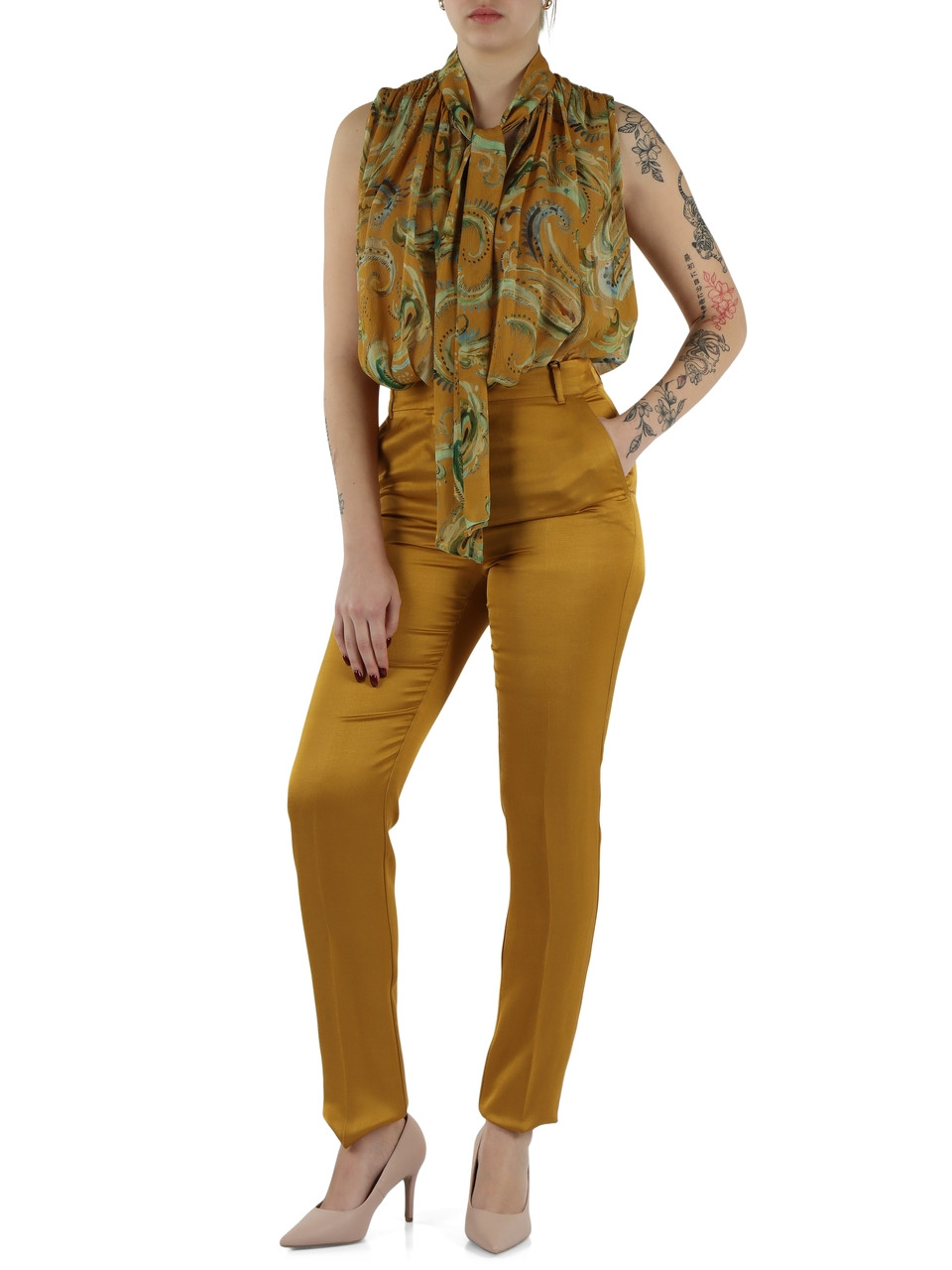 OCRA | Pantalone in viscosa e lino AGENDA