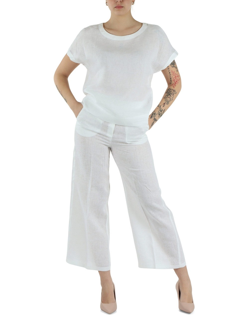 BIANCO | Blusa in lino GEYSER