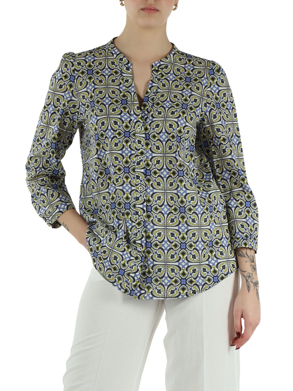 BLU | Camicia stampata in cotone GIURATO