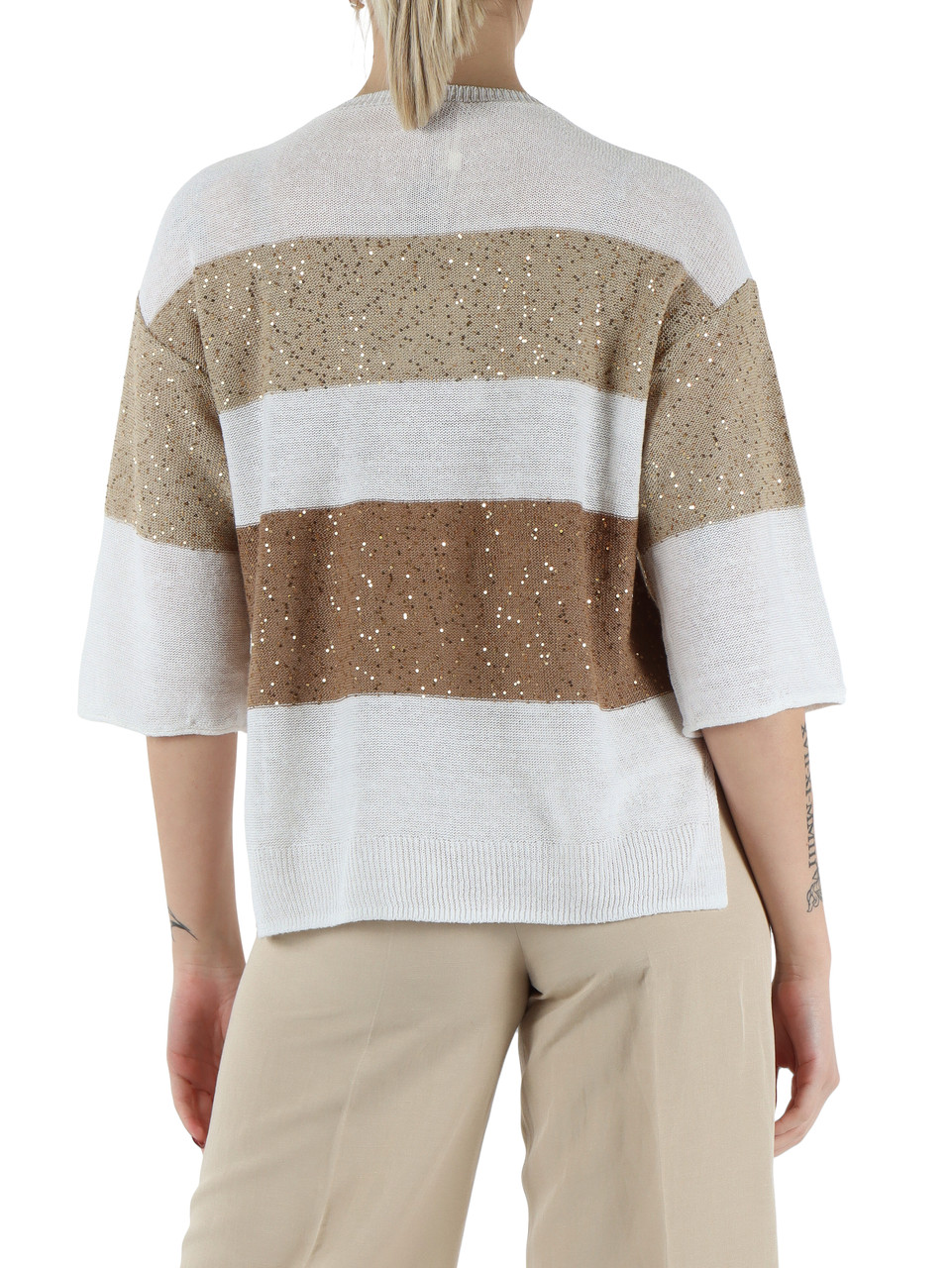 BIANCO | Maglia in lino e viscosa ESULE