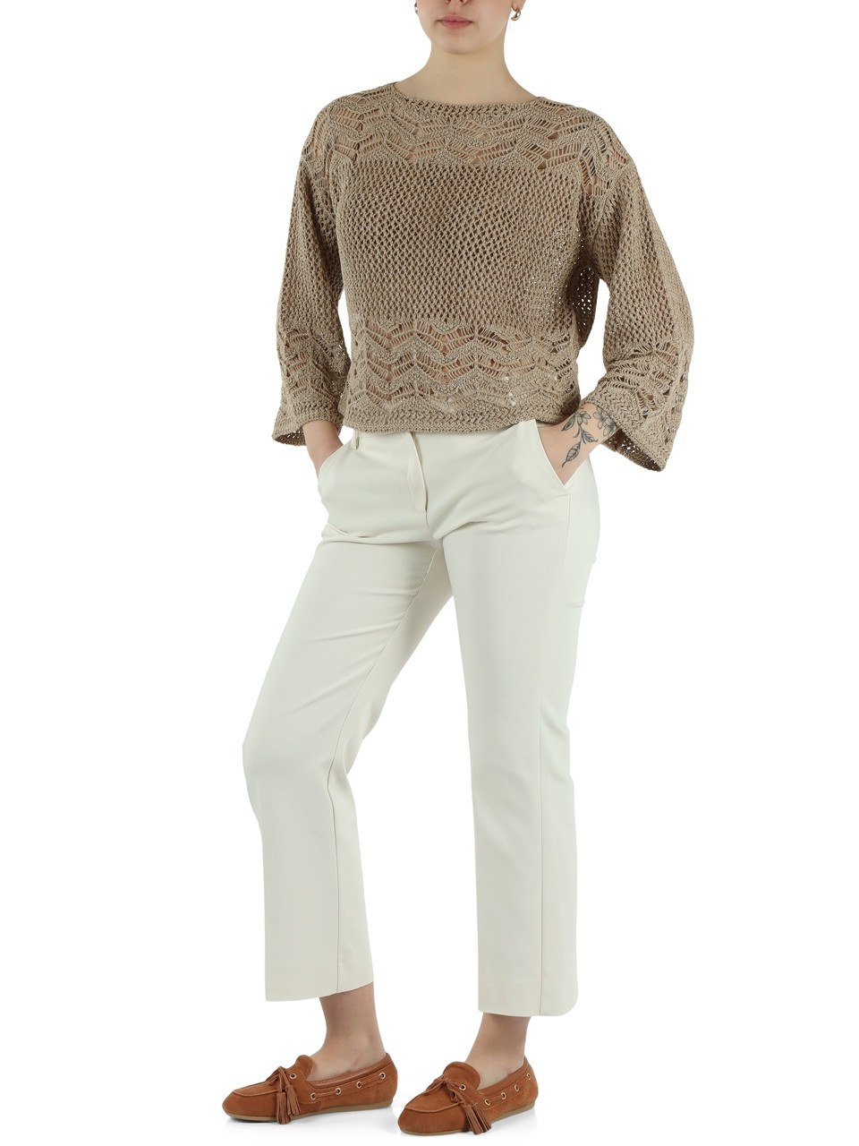 CAMMELLO | Maglia in misto cotone e viscosa FILOVIA