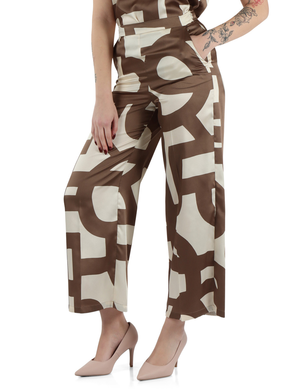 TORTORA | Pantalone gamba larga ALBERO in twill