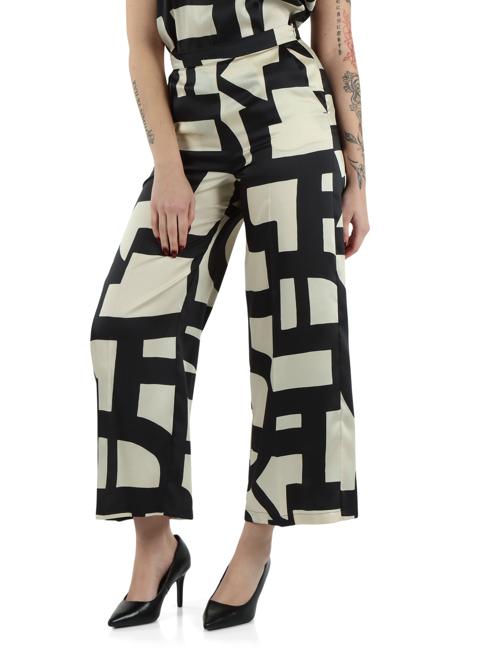 NERO | Pantalone gamba larga ALBERO in twill