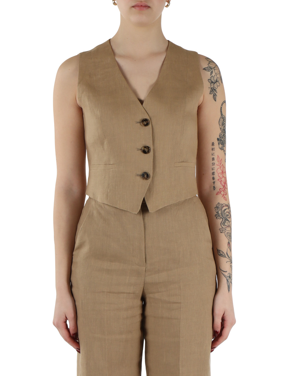 CAMMELLO | Gilet in lino VERANDA