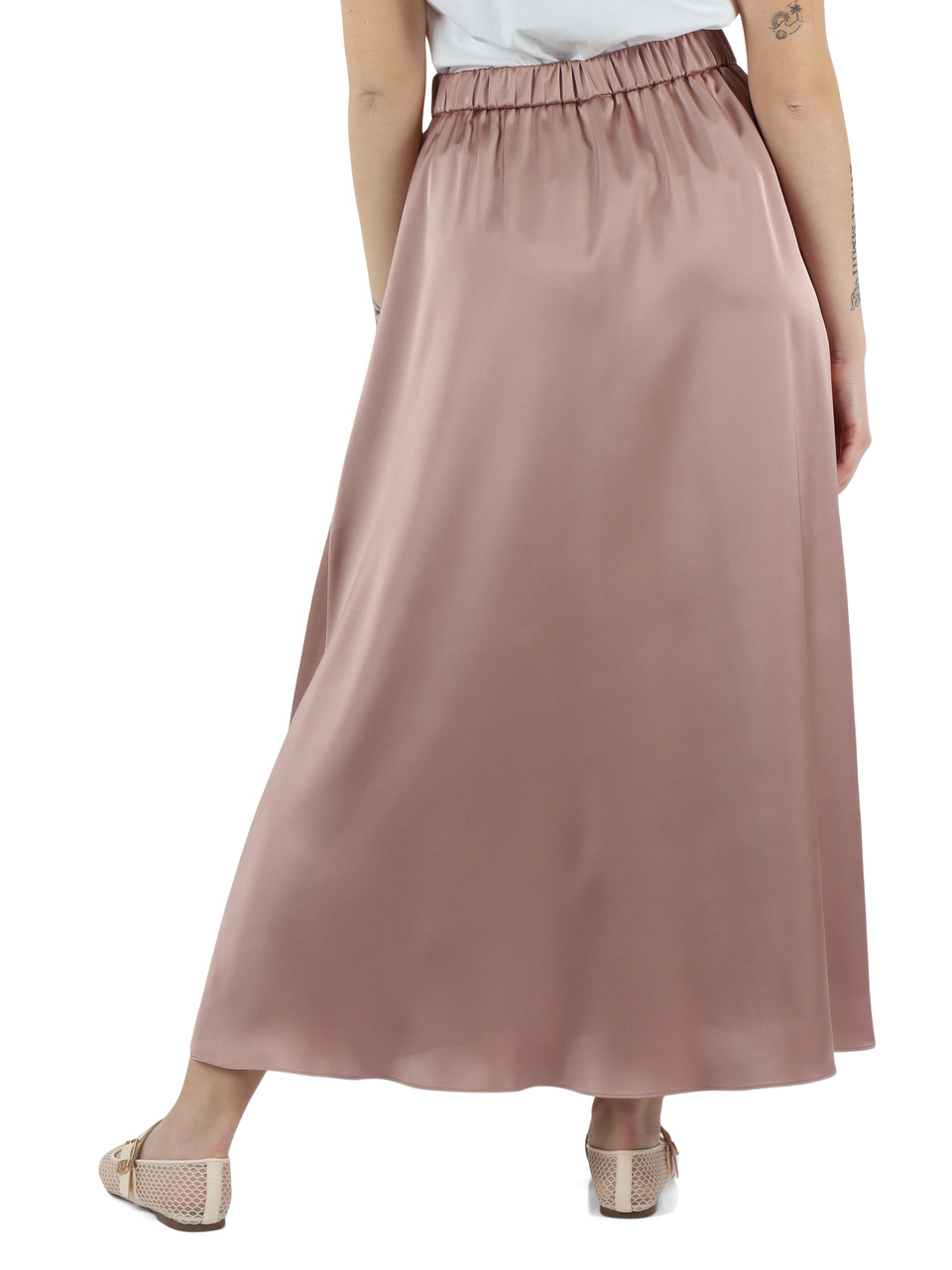 MALVA | Gonna effetto portafoglio in satin PAPILLA