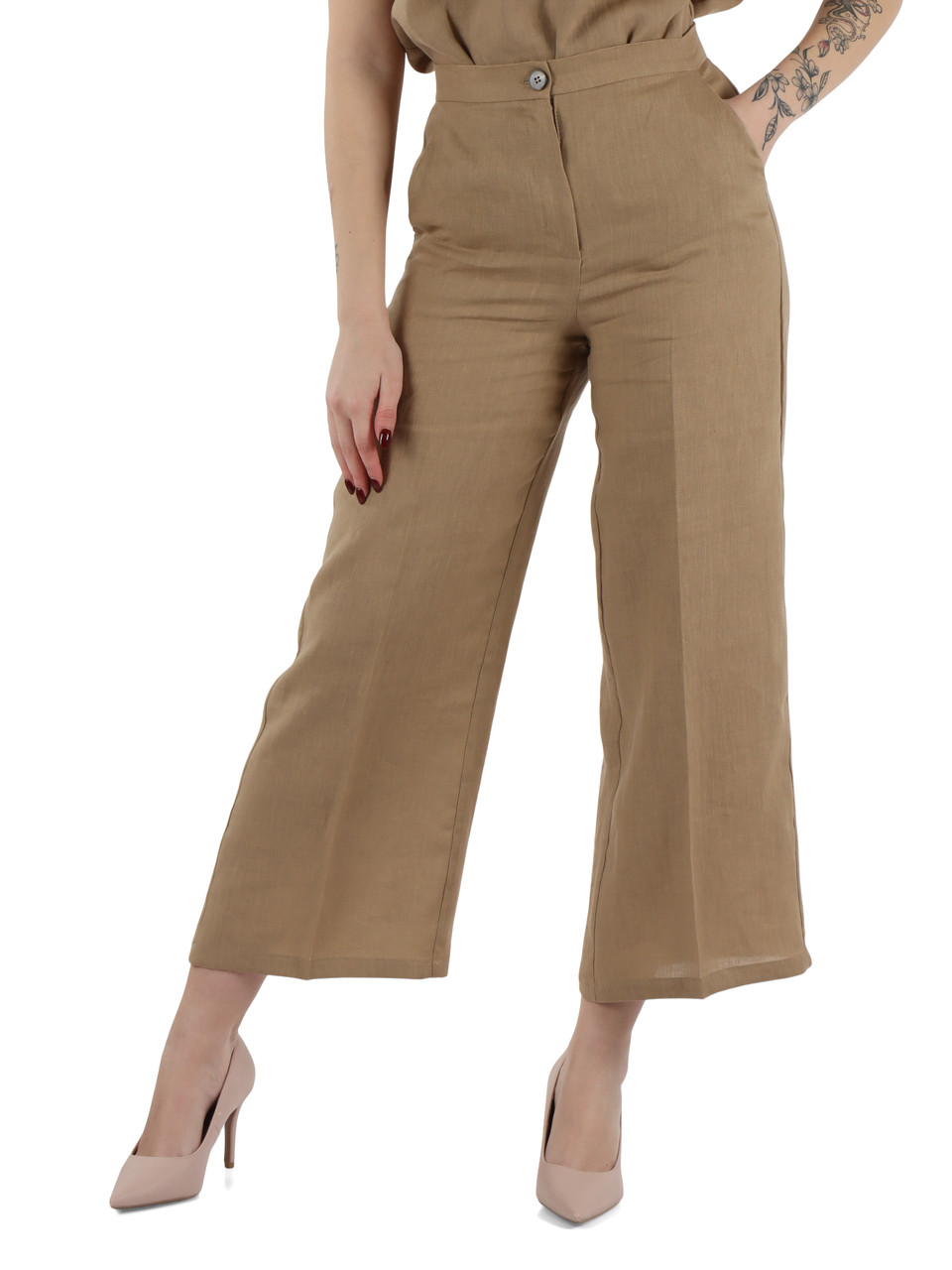 KAMEL | Gerade geschnittene Leinenhose CLAVA