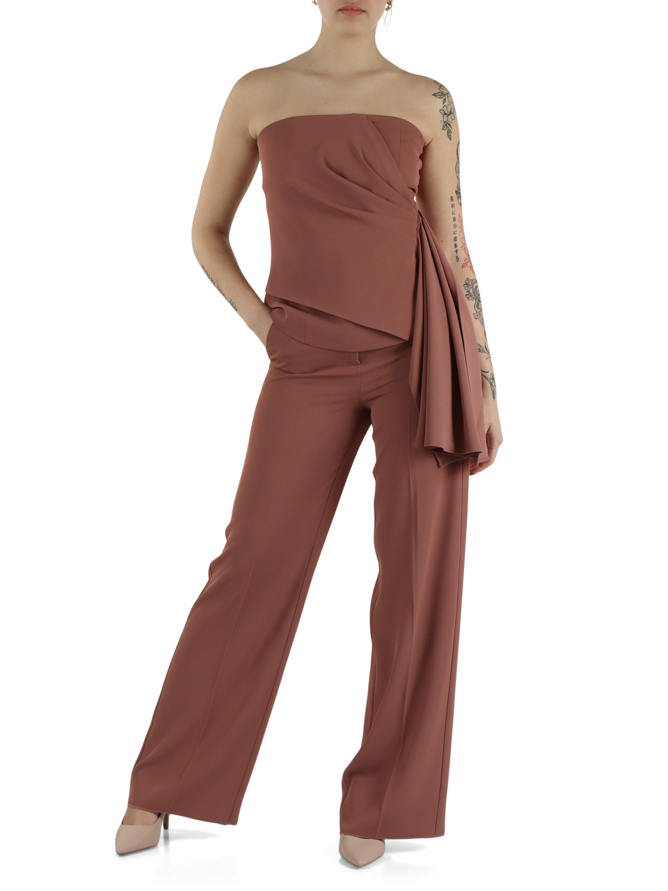 MALVA | Completo in tessuto fluido NIDO composto da top e pantalone