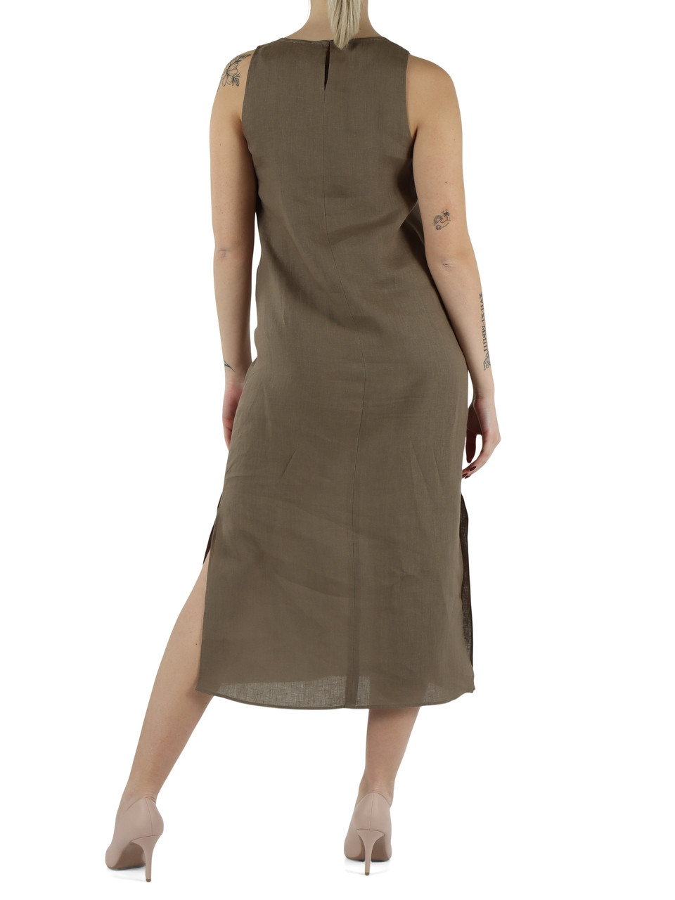 TORTORA | Abito midi in lino VELO