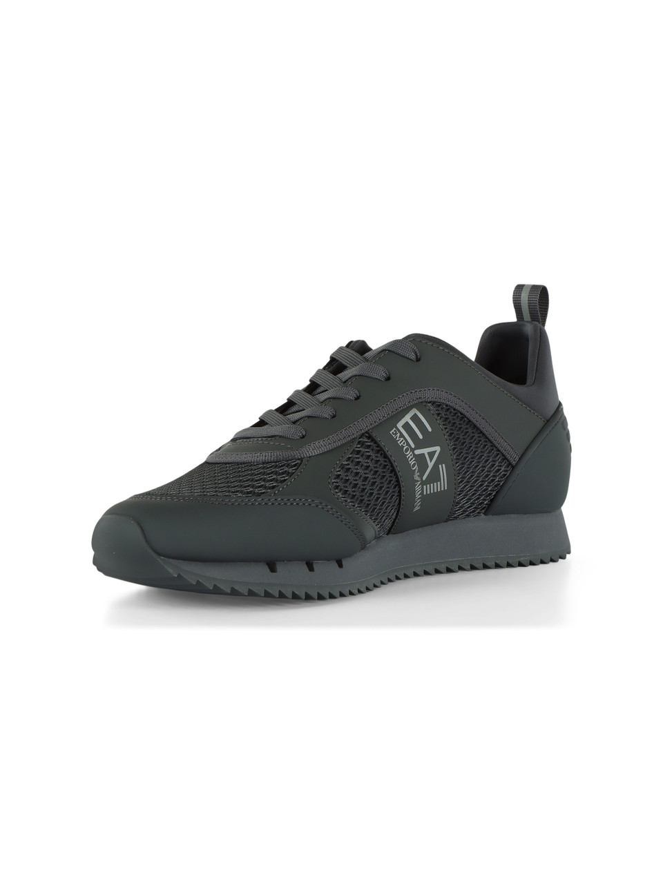 GRIGIO | Sneakers in ecopelle e tessuto con stampa logo