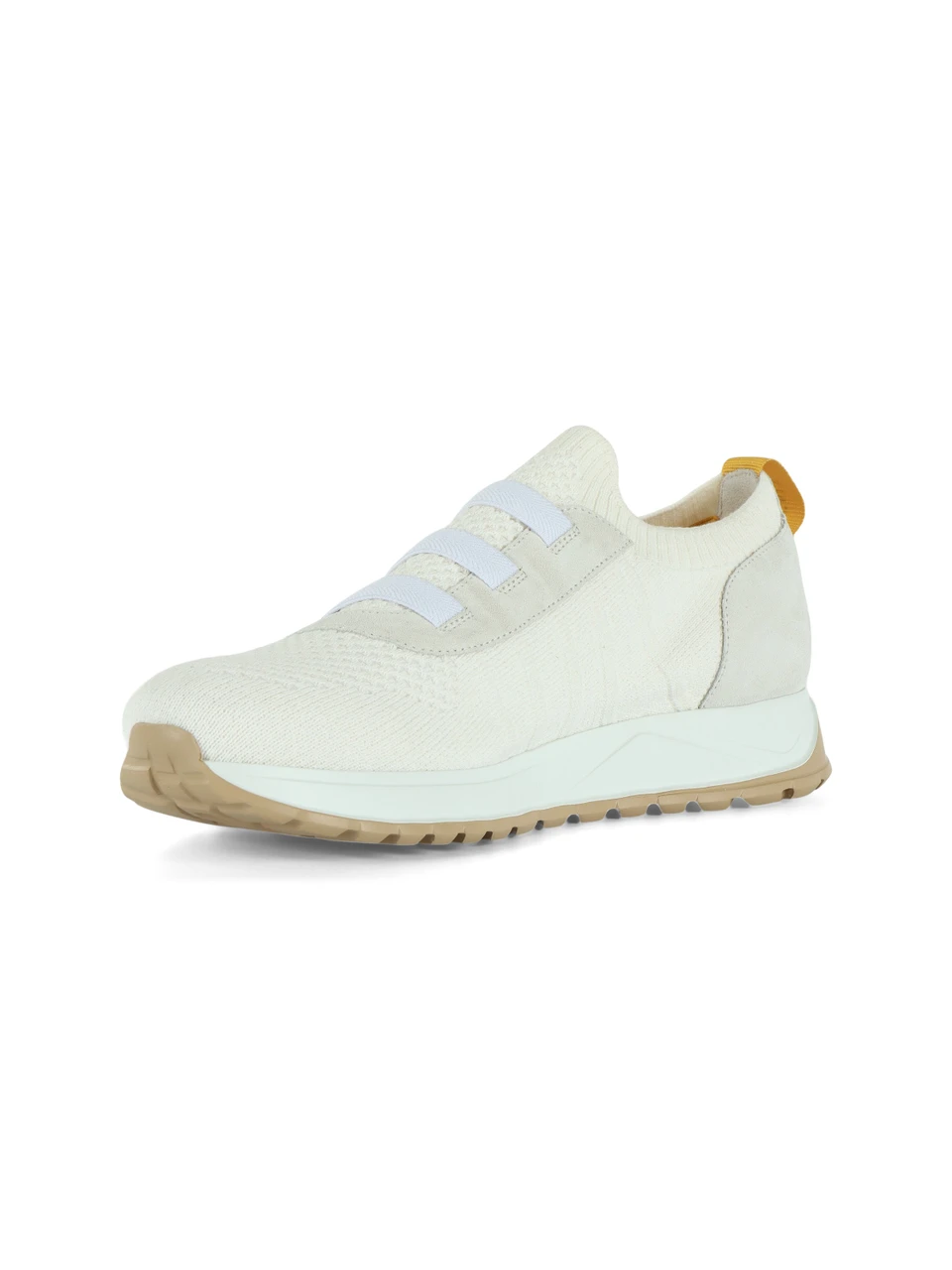 WEISS | Slip-on-Sneaker aus Stoff und Wildleder