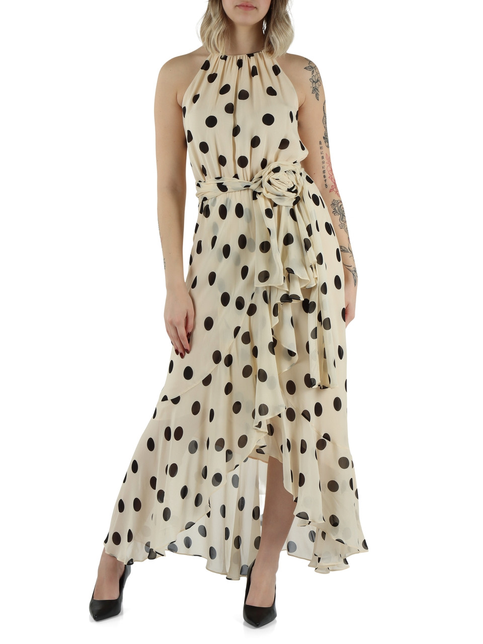 CIPRIA | Abito lungo in georgette di viscosa FIERO