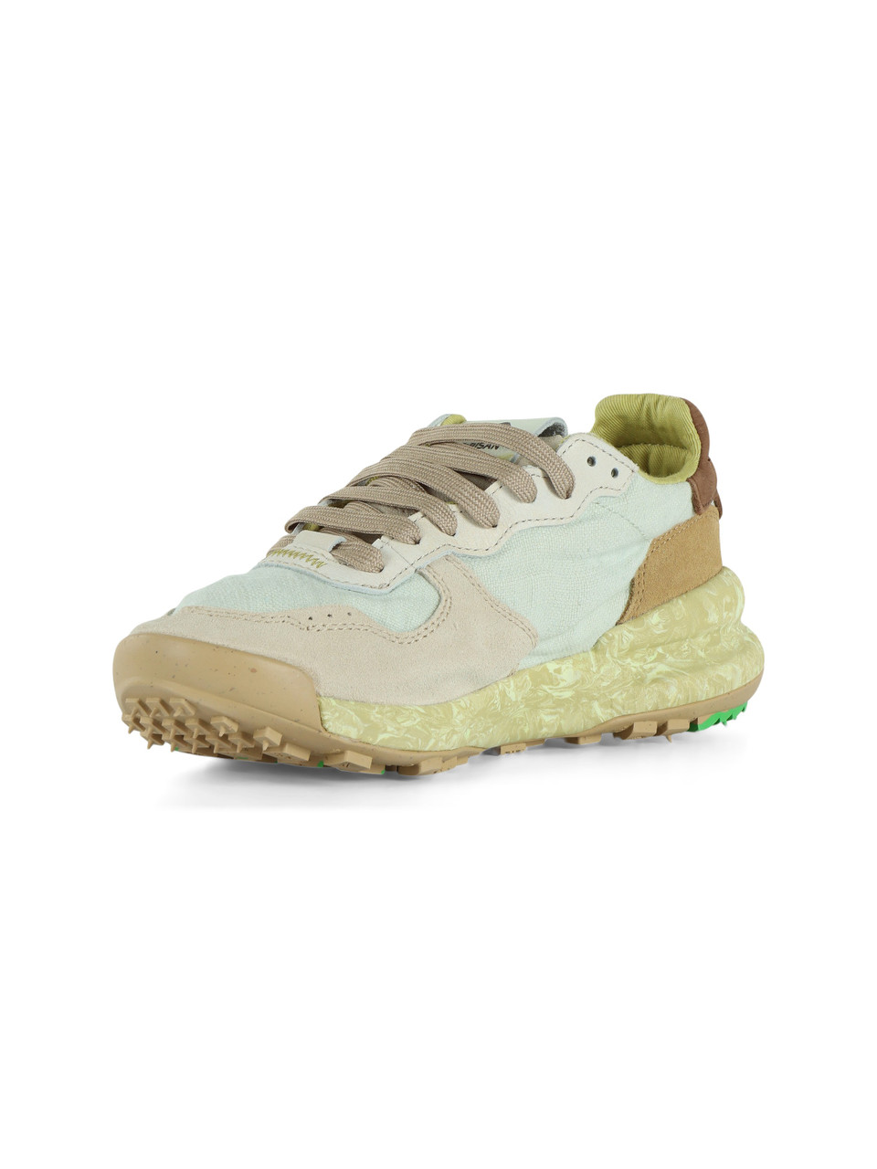 CELESTE | Sneakers in pelle e tessuto CHACRONA LINEN