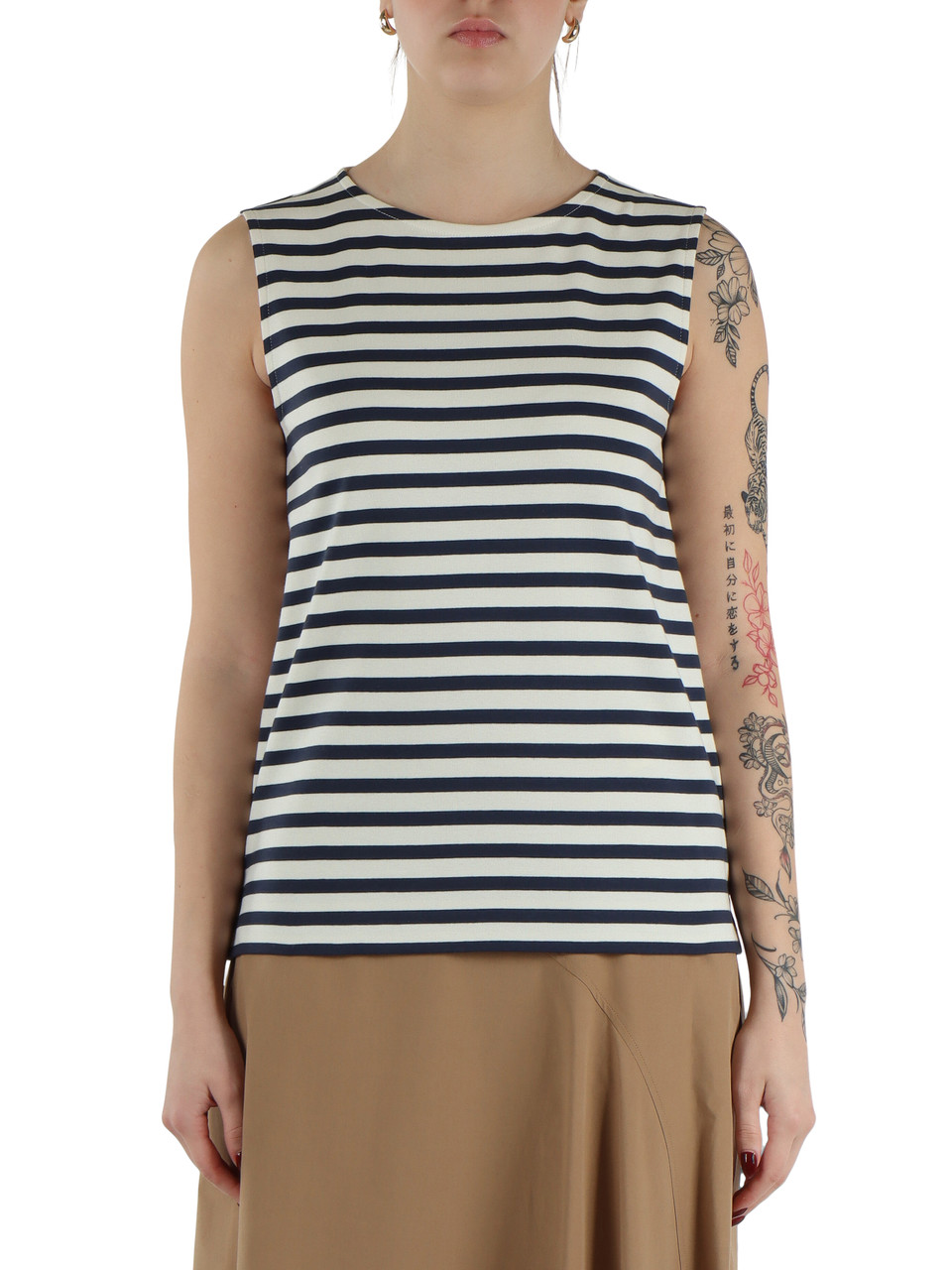 BLAU | Interlock-Jersey-Top aus Baumwolle MULTIH