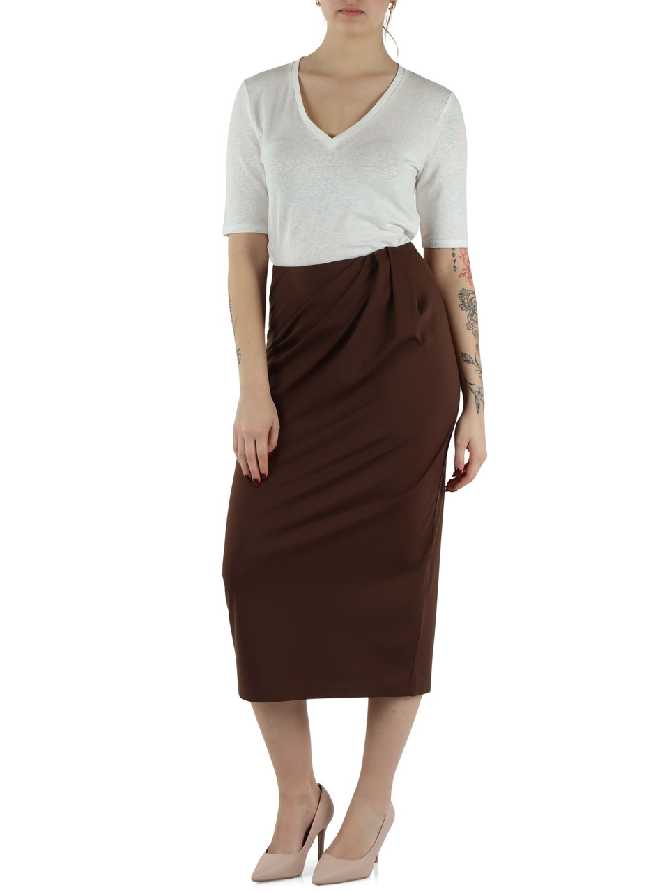 OFF WHITE | T-shirt in lino stretch OPZIONE