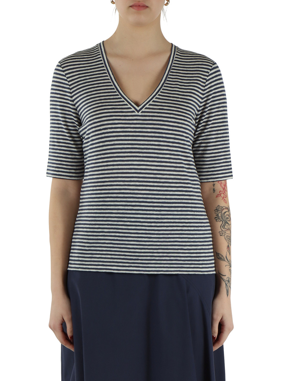 BLU | T-shirt in lino stretch OPZIONE