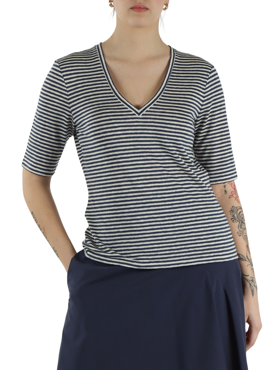 BLU | T-shirt in lino stretch OPZIONE