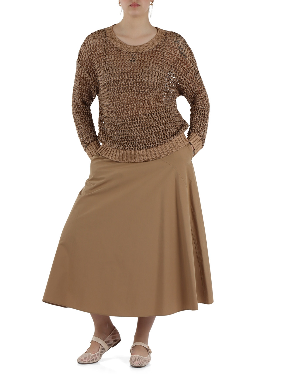 CUOIO | Maglia a rete in lino e cotone ONIRICA