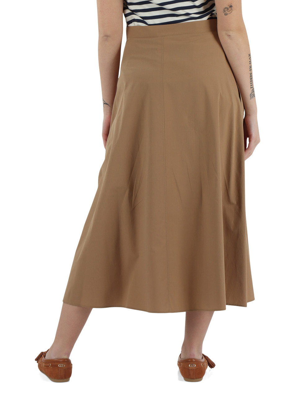 KAMEL | ZATTERA Midirock aus Baumwollpopeline