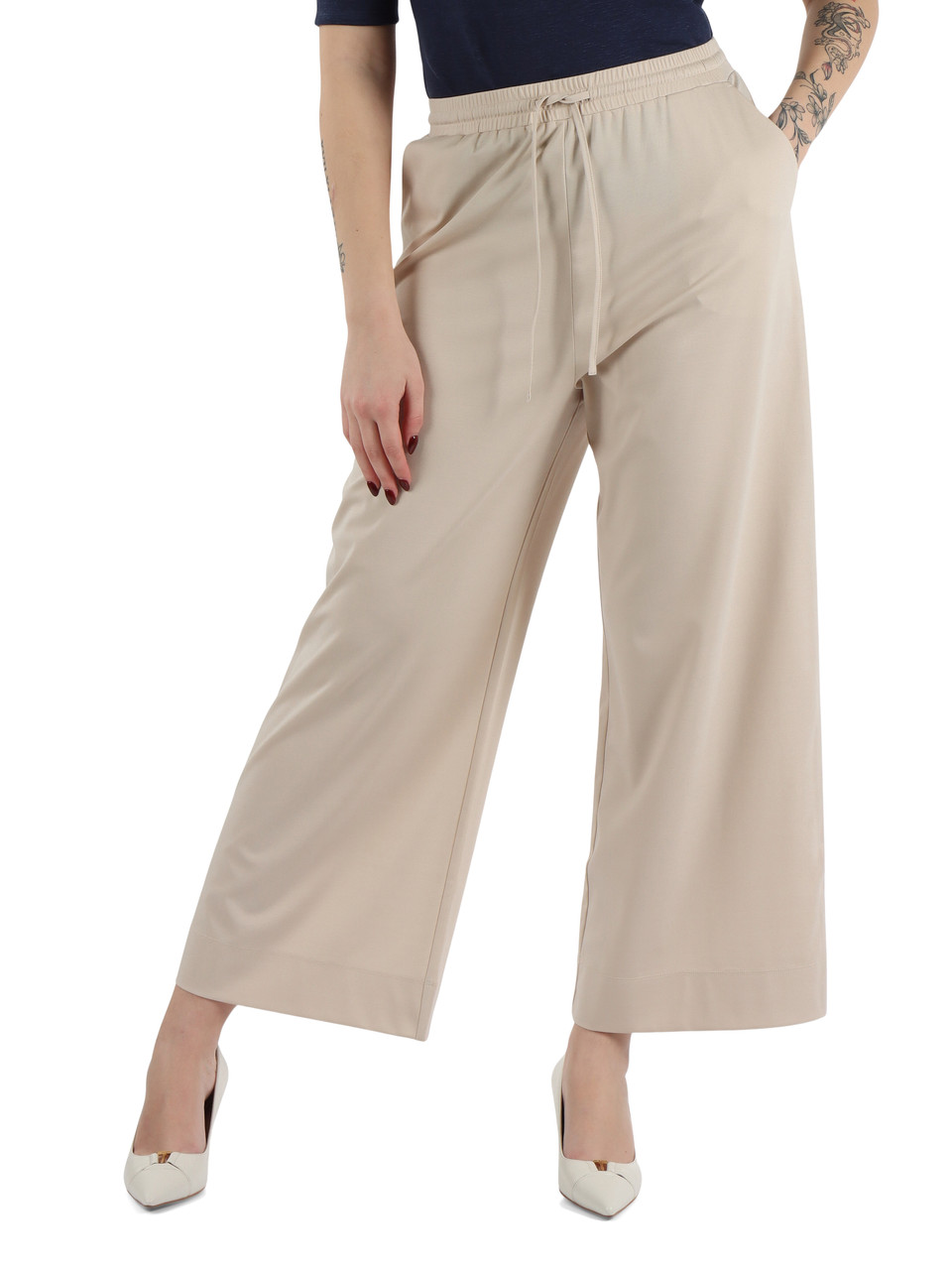 BEIGE | Pantalone MODICO in misto viscosa e lyocell
