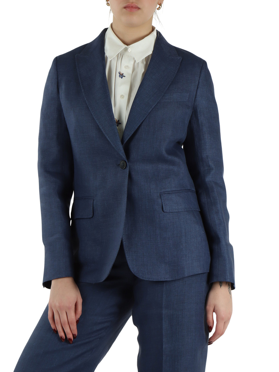 BLAU | NALUT Leinen-Canvas-Jacke
