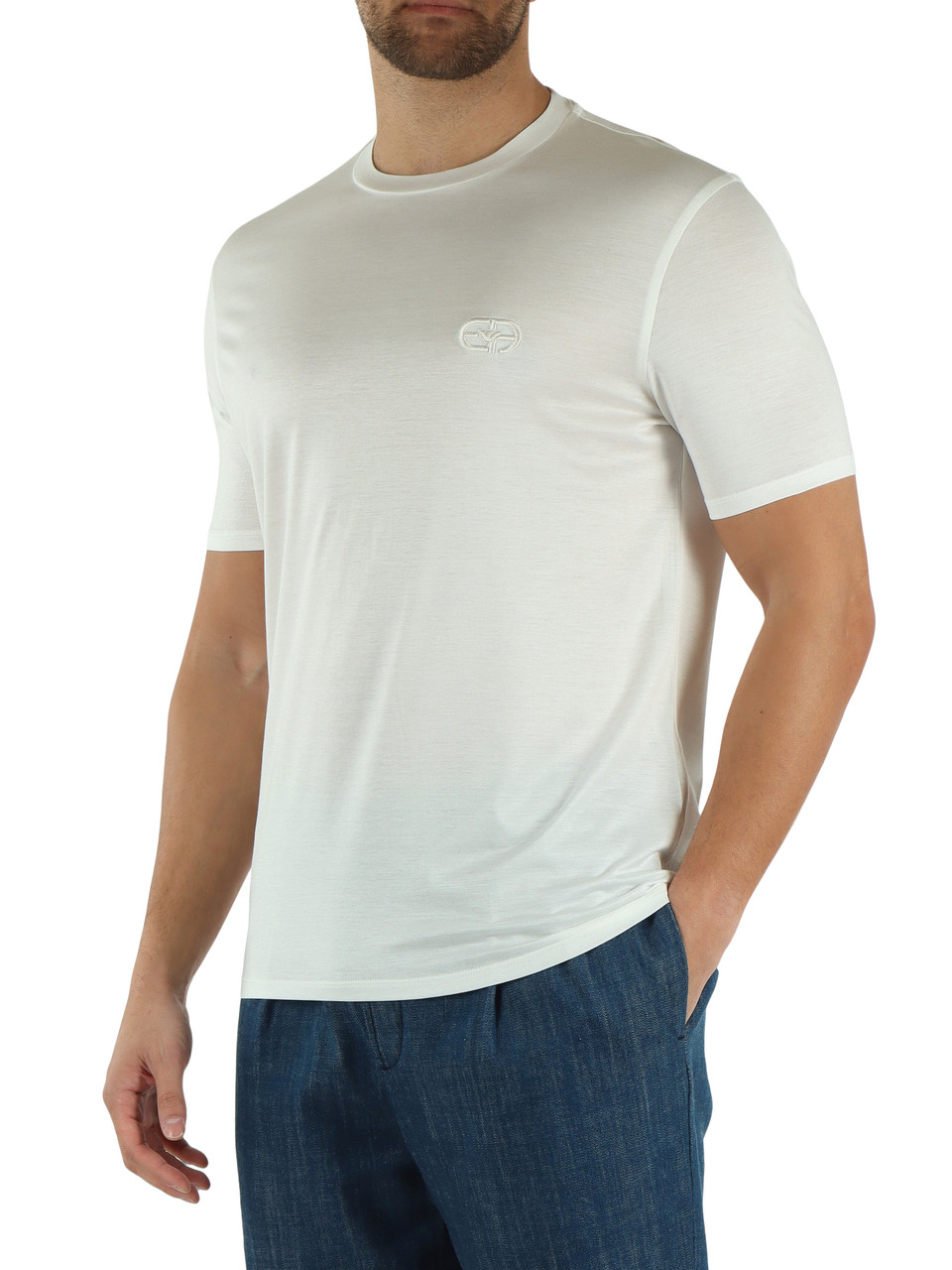 OFF WHITE | T-shirt regular fit in lyocell e cotone