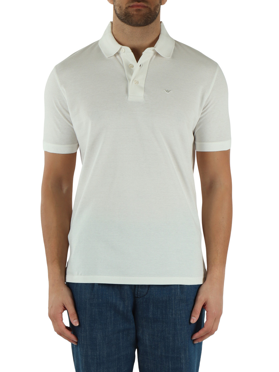 BIANCO | Polo Essential regular fit in cotone piquet