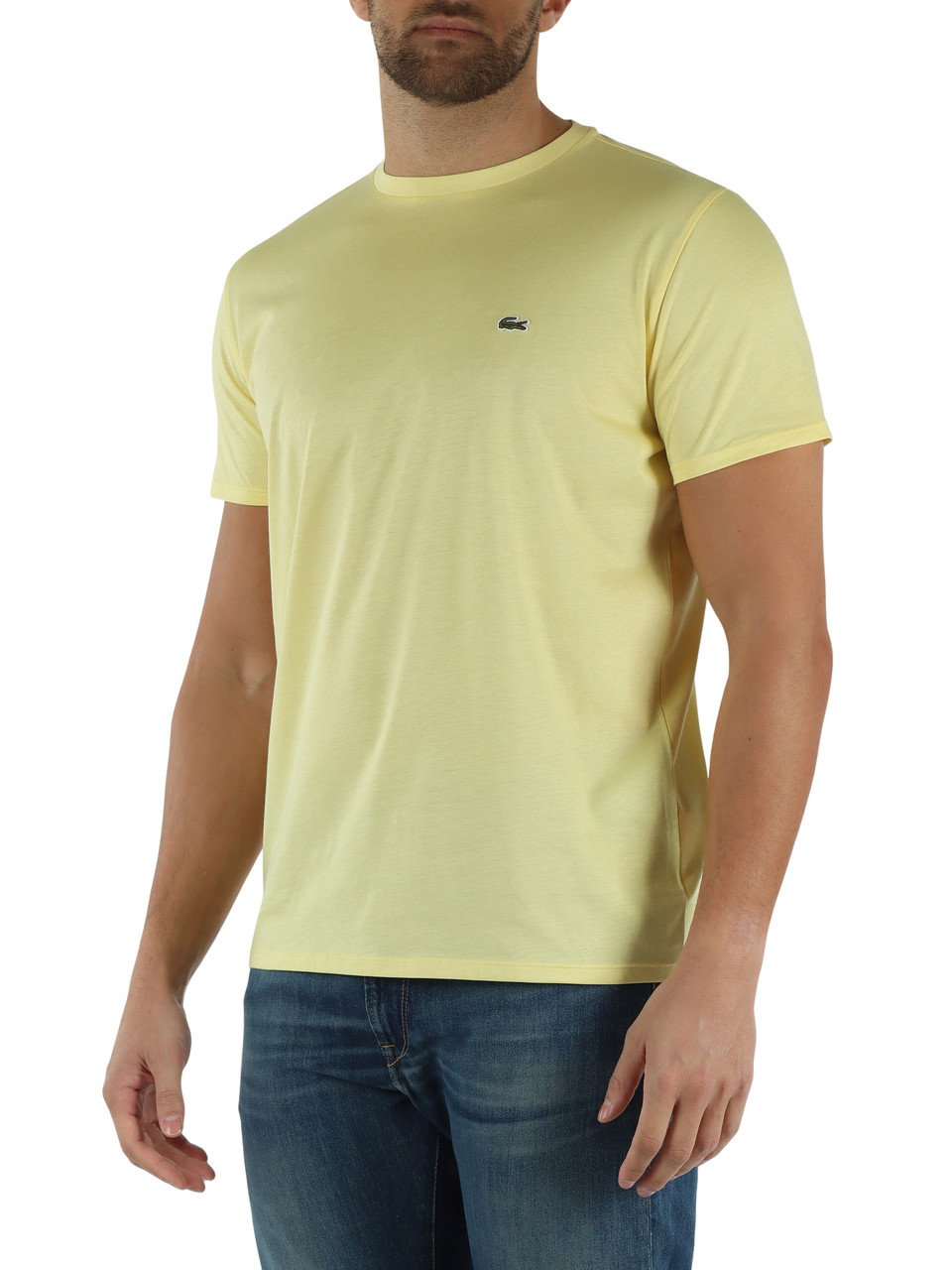 GELB | Regular Fit T-Shirt aus Pima-Baumwolle