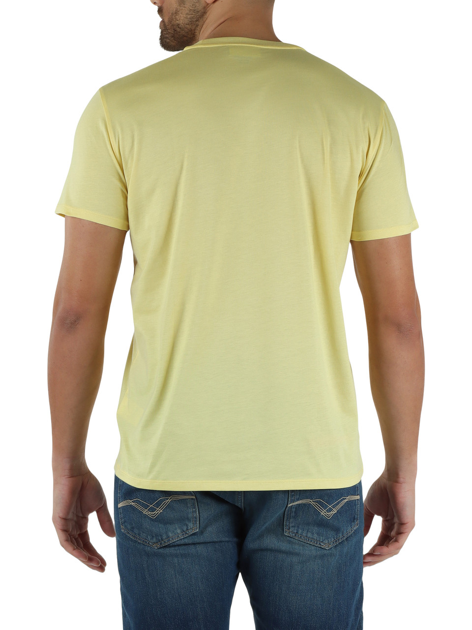 GELB | Regular Fit T-Shirt aus Pima-Baumwolle