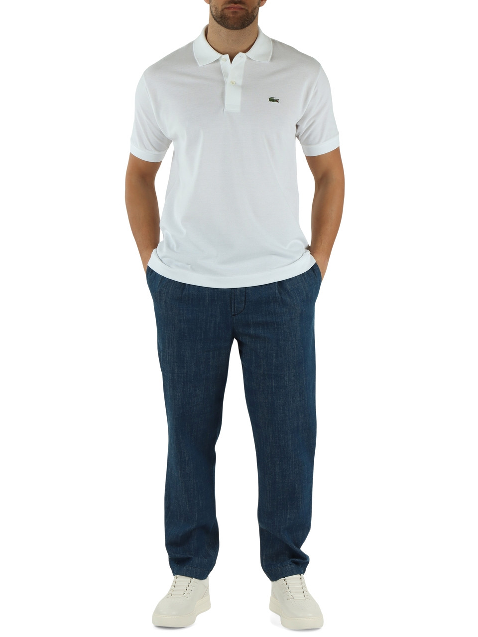 WEISS | Polo L.12.12 Classic Fit aus Baumwoll-Piqué