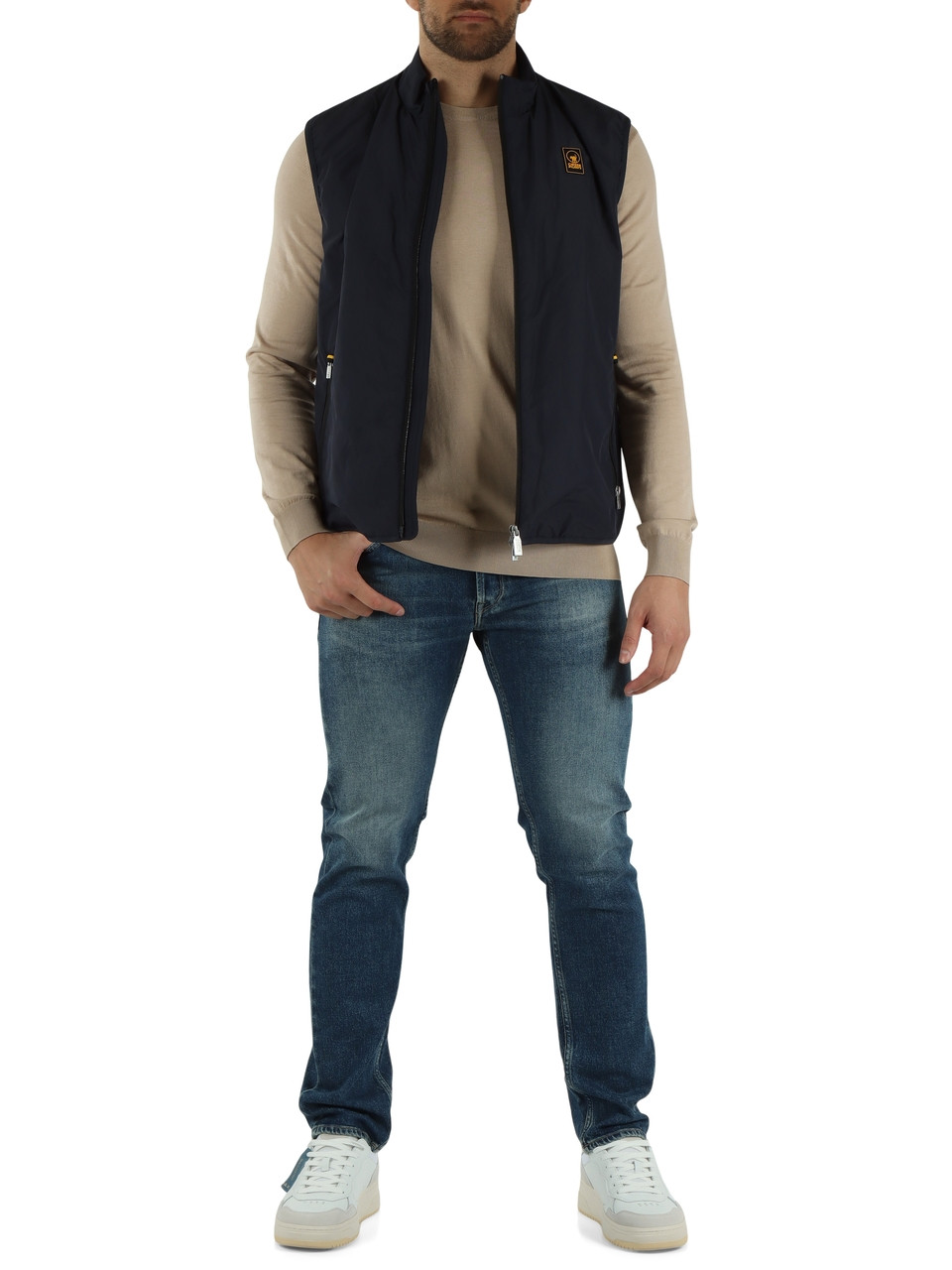 BLU SCURO | Smanicato KORPA con patch logo frontale