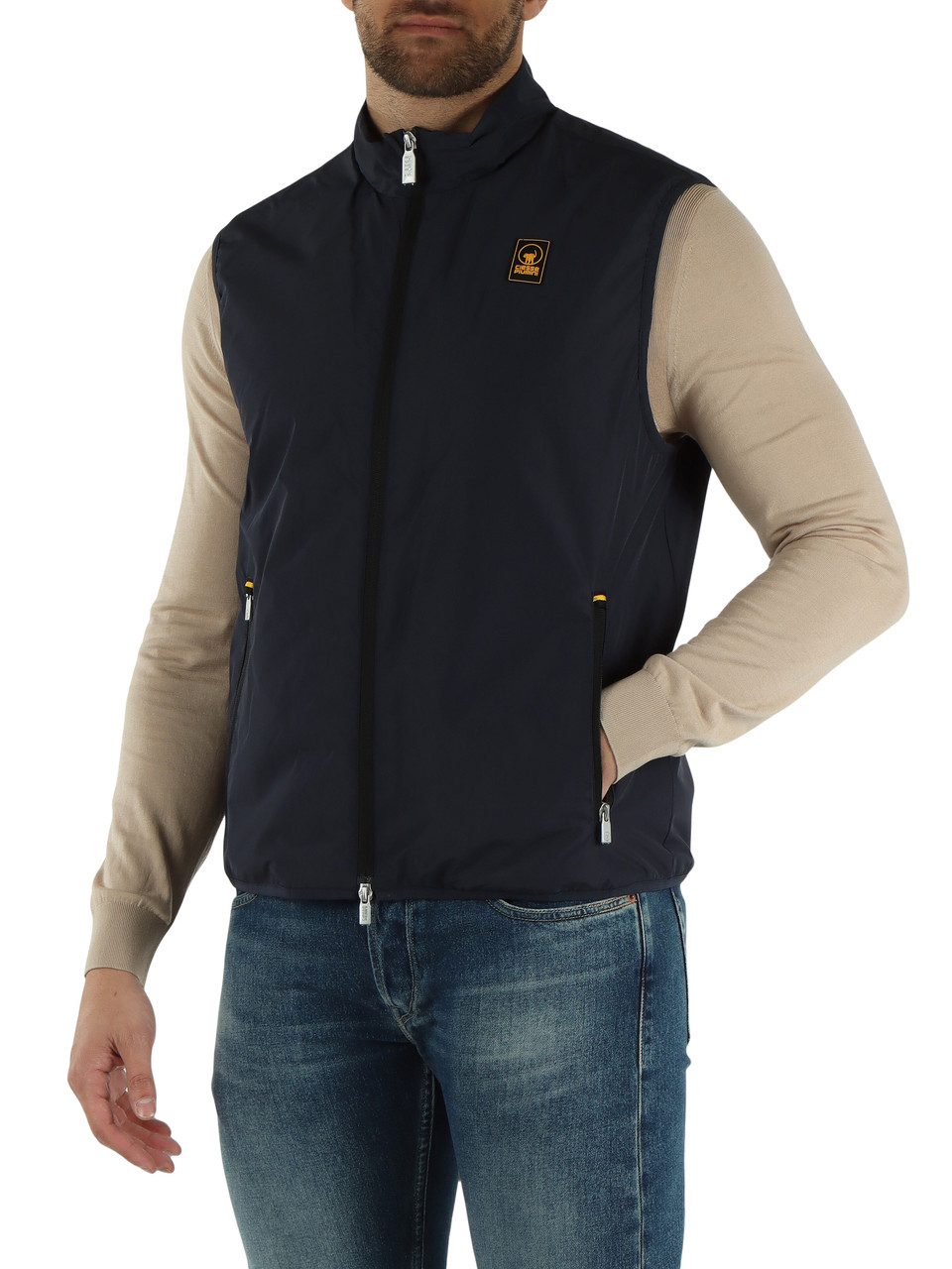 BLU SCURO | Smanicato KORPA con patch logo frontale